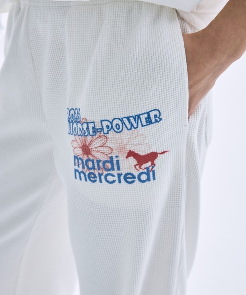 Mardi Mercredi(マルディメクルディ)の「WAFFLE JOGGER PANTS 2026 HORSE-POWER / ワッフル ジョガー パンツ 2026 HORSE-POWER(スウェットパンツ・レディース・アイボリー・FREE)」の7枚目の写真