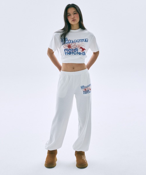Mardi Mercredi(マルディメクルディ)の「WAFFLE JOGGER PANTS 2026 HORSE-POWER / ワッフル ジョガー パンツ 2026 HORSE-POWER(スウェットパンツ・レディース・アイボリー・FREE)」の8枚目の写真