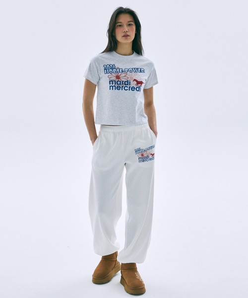 Mardi Mercredi(マルディメクルディ)の「WAFFLE JOGGER PANTS 2026 HORSE-POWER / ワッフル ジョガー パンツ 2026 HORSE-POWER(スウェットパンツ・レディース・アイボリー・FREE)」の9枚目の写真