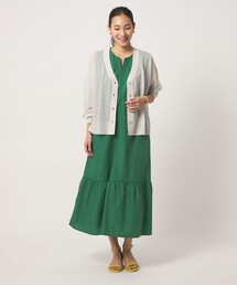 ステッキ キーネック ノースリーブワンピース <A DAY IN THE LIFE>