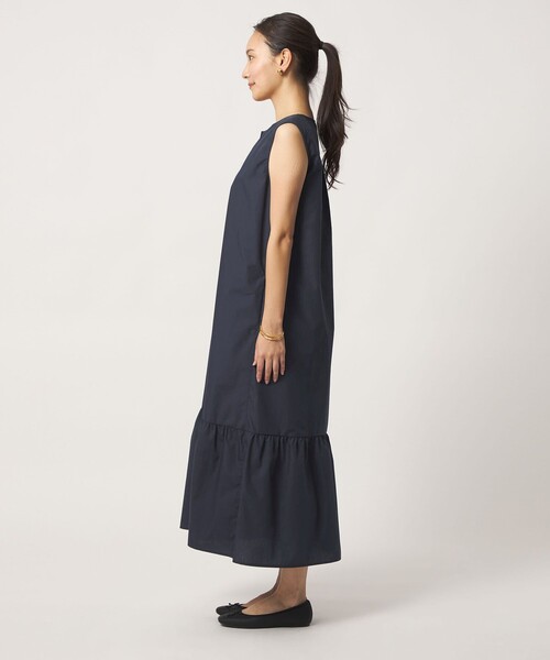 A DAY IN THE LIFE UNITED ARROWS(アデイインザライフユナイテッドアローズ)の「ステッキ キーネック ノースリーブワンピース <A DAY IN THE LIFE>(ワンピース・レディース・ケリーグリーン/ネイビー/ブラック・FREE)」の9枚目の写真