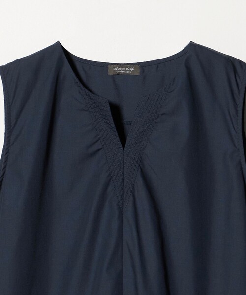 A DAY IN THE LIFE UNITED ARROWS(アデイインザライフユナイテッドアローズ)の「ステッキ キーネック ノースリーブワンピース <A DAY IN THE LIFE>(ワンピース・レディース・ケリーグリーン/ネイビー/ブラック・FREE)」の13枚目の写真