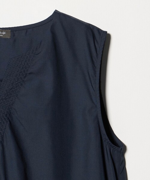 A DAY IN THE LIFE UNITED ARROWS(アデイインザライフユナイテッドアローズ)の「ステッキ キーネック ノースリーブワンピース <A DAY IN THE LIFE>(ワンピース・レディース・ケリーグリーン/ネイビー/ブラック・FREE)」の14枚目の写真