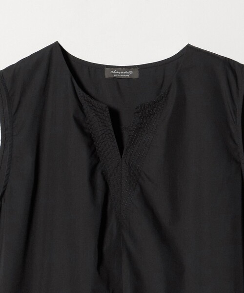 A DAY IN THE LIFE UNITED ARROWS(アデイインザライフユナイテッドアローズ)の「ステッキ キーネック ノースリーブワンピース <A DAY IN THE LIFE>(ワンピース・レディース・ケリーグリーン/ネイビー/ブラック・FREE)」の19枚目の写真