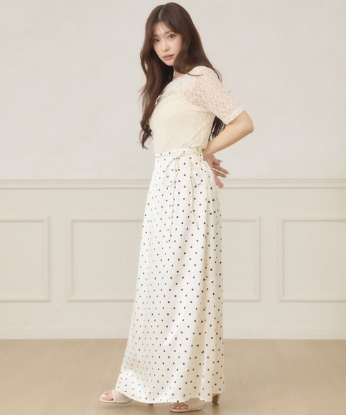 Ambre Neige(アンブルネージュ)の「dot narrow skirt / ドットナロースカート(スカート・レディース・ブラック/オフホワイト・FREE)」の13枚目の写真