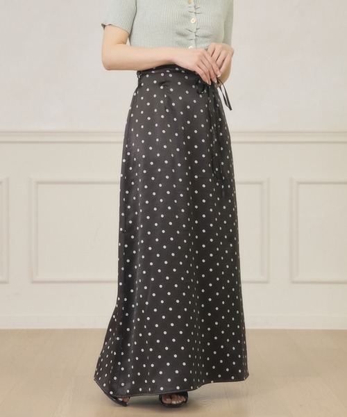Ambre Neige(アンブルネージュ)の「dot narrow skirt / ドットナロースカート(スカート・レディース・ブラック/オフホワイト・FREE)」の16枚目の写真