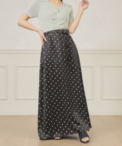 Ambre Neige(アンブルネージュ)の「dot narrow skirt / ドットナロースカート(スカート・レディース・ブラック/オフホワイト・FREE)」の17枚目の写真