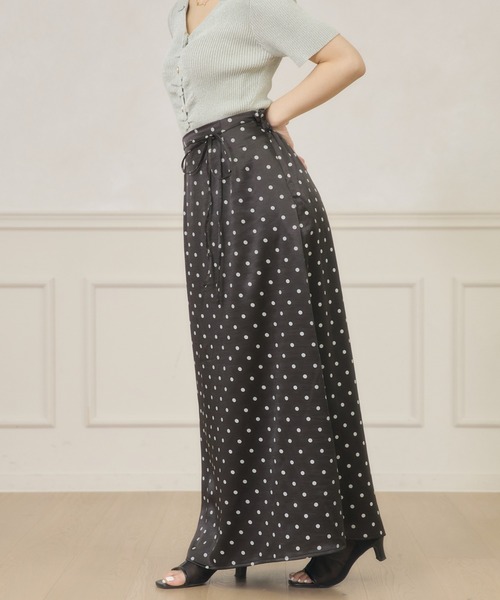 Ambre Neige(アンブルネージュ)の「dot narrow skirt / ドットナロースカート(スカート・レディース・ブラック/オフホワイト・FREE)」の18枚目の写真