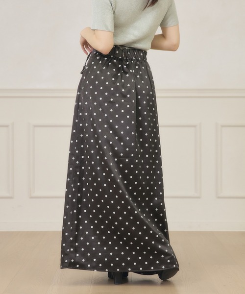Ambre Neige(アンブルネージュ)の「dot narrow skirt / ドットナロースカート(スカート・レディース・ブラック/オフホワイト・FREE)」の19枚目の写真