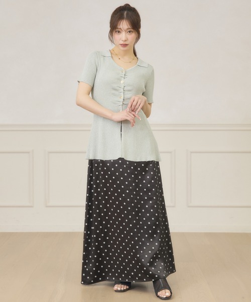 Ambre Neige(アンブルネージュ)の「dot narrow skirt / ドットナロースカート(スカート・レディース・ブラック/オフホワイト・FREE)」の20枚目の写真