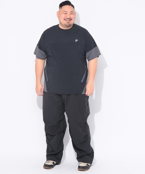 EXCELLENT FINE(エクセレント ファイン)の「Tシャツ 半袖 メンズ 大きいサイズ ベア天竺 切り替え クルーネック カットソー EXCELLENT FINE (エクセレントファイン)(Tシャツ/カットソー・メンズ・ブラック/ホワイト・X3(6L~7L)/X1(3L~4L)/X4(8L~9L)/X2(4L~5L))」の4枚目の写真