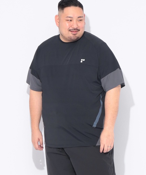 EXCELLENT FINE(エクセレント ファイン)の「Tシャツ 半袖 メンズ 大きいサイズ ベア天竺 切り替え クルーネック カットソー EXCELLENT FINE (エクセレントファイン)(Tシャツ/カットソー・メンズ・ブラック/ホワイト・X3(6L~7L)/X1(3L~4L)/X4(8L~9L)/X2(4L~5L))」の5枚目の写真