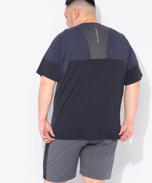 EXCELLENT FINE(エクセレント ファイン)の「Tシャツ 半袖 メンズ 大きいサイズ ベア天竺 切り替え クルーネック カットソー EXCELLENT FINE (エクセレントファイン)(Tシャツ/カットソー・メンズ・ブラック/ホワイト・X3(6L~7L)/X1(3L~4L)/X4(8L~9L)/X2(4L~5L))」の16枚目の写真