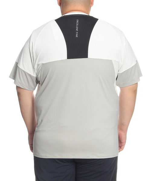 EXCELLENT FINE(エクセレント ファイン)の「Tシャツ 半袖 メンズ 大きいサイズ ベア天竺 切り替え クルーネック カットソー EXCELLENT FINE (エクセレントファイン)(Tシャツ/カットソー・メンズ・ブラック/ホワイト・X3(6L~7L)/X1(3L~4L)/X4(8L~9L)/X2(4L~5L))」の21枚目の写真