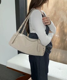 WOODENDOLL (ウッディンドール) ハンドバッグ ユニセックス 合成皮革 無地 ミニバッグ ボストンバッグ 鞄 ショルダーバッグ 肩掛け WD26SS027 k-fashion