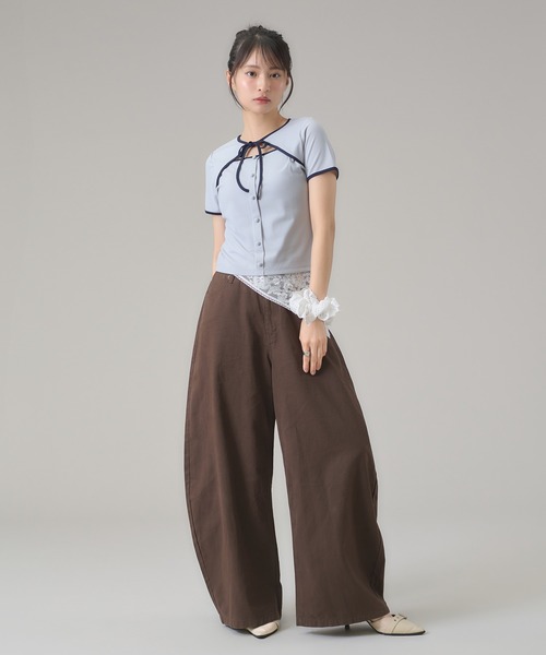 apres jour mignon（アプレジュールミニョン）の「フロントオープントップス（Tシャツ/カットソー・レディース・ブルー/ブラック/ネイビー・フリー/LARGE）」の19枚目の写真