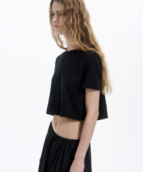 Studio Doe(スタジオドー)の「Studio Doe Cotton Loose T-shirt(Tシャツ/カットソー・レディース・ホワイト/ブラック・MEDIUM)」の11枚目の写真