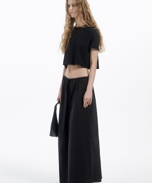 Studio Doe(スタジオドー)の「Studio Doe Cotton Loose T-shirt(Tシャツ/カットソー・レディース・ホワイト/ブラック・MEDIUM)」の12枚目の写真