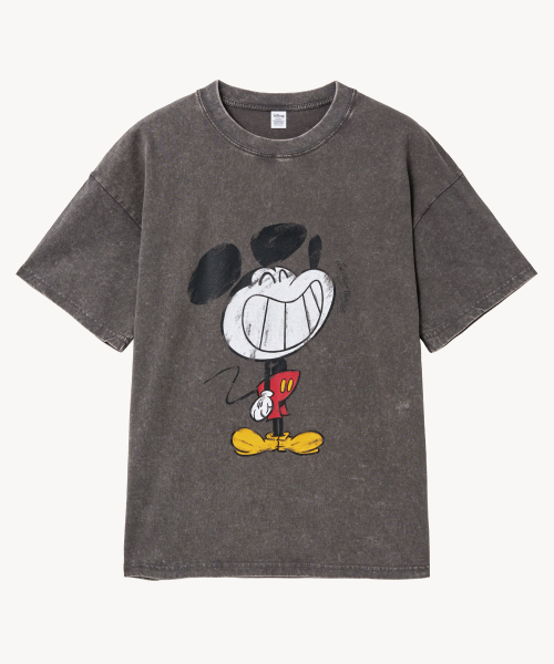 VTWO(ブイツー)の「ヴィンテージウォッシングスマイル_ミッキー_ Tシャツ (GRAY)(Tシャツ/カットソー・レディース・その他・LARGE/MEDIUM)」の2枚目の写真
