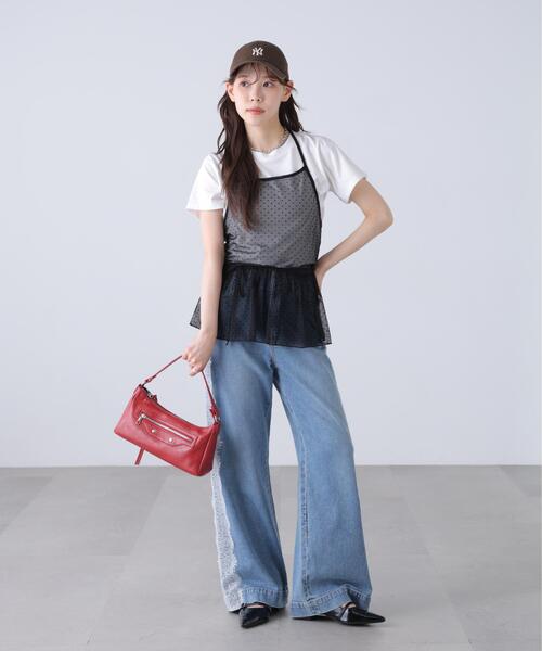 FREE'S MART(フリーズマート)の「◆2WAYシアードットホルターキャミソール×半袖カットソーセット(Tシャツ/カットソー・レディース・ブラック/ベージュ/ホワイト・FREE)」の9枚目の写真