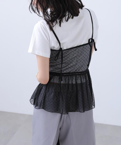 FREE'S MART（フリーズマート）の「◆２WAYシアードットホルターキャミソール×半袖カットソーセット（Tシャツ/カットソー・レディース・ブラック/ベージュ/ホワイト・FREE）」の11枚目の写真