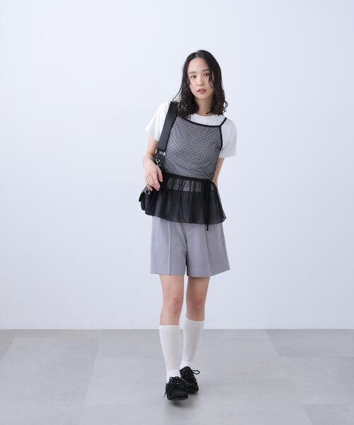 FREE'S MART（フリーズマート）の「◆２WAYシアードットホルターキャミソール×半袖カットソーセット（Tシャツ/カットソー・レディース・ブラック/ベージュ/ホワイト・FREE）」の13枚目の写真
