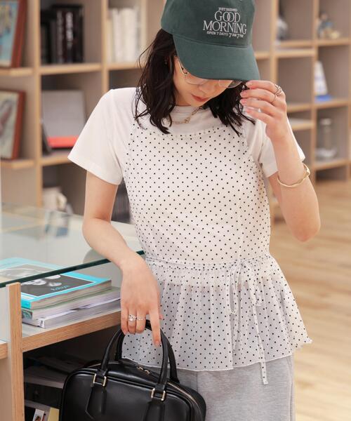 FREE'S MART（フリーズマート）の「◆２WAYシアードットホルターキャミソール×半袖カットソーセット（Tシャツ/カットソー・レディース・ブラック/ベージュ/ホワイト・FREE）」の20枚目の写真