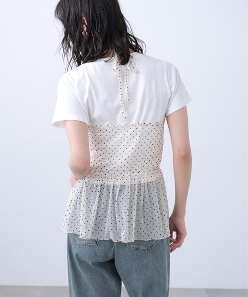 FREE'S MART（フリーズマート）の「◆２WAYシアードットホルターキャミソール×半袖カットソーセット（Tシャツ/カットソー・レディース・ブラック/ベージュ/ホワイト・FREE）」の8枚目の写真