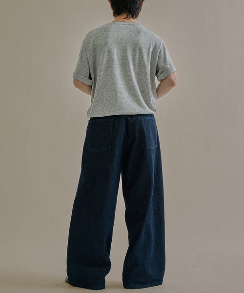 epnok（エプノック）の「スラブワイドバギーデニムパンツ（デニムパンツ・メンズ・ブラック/インディゴブルー・SMALL/MEDIUM/LARGE）」の16枚目の写真