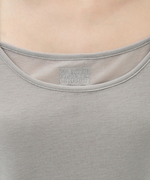 MARITHE + FRANCOIS GIRBAUD(マリテフランソワジルボー)の「W SMALL CLASSIC LOGO SLEEVELESS LAYERED TEE(Tシャツ/カットソー・レディース・ライトグレー/スカイブルー・SMALL/MEDIUM)」の5枚目の写真