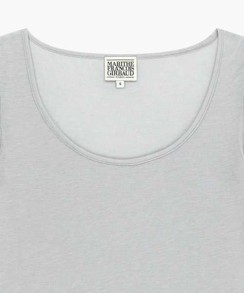 MARITHE + FRANCOIS GIRBAUD(マリテフランソワジルボー)の「W SMALL CLASSIC LOGO SLEEVELESS LAYERED TEE(Tシャツ/カットソー・レディース・ライトグレー/スカイブルー・SMALL/MEDIUM)」の12枚目の写真