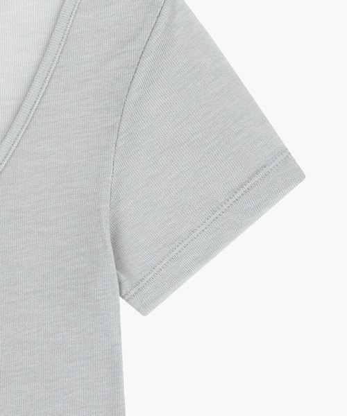MARITHE + FRANCOIS GIRBAUD(マリテフランソワジルボー)の「W SMALL CLASSIC LOGO SLEEVELESS LAYERED TEE(Tシャツ/カットソー・レディース・ライトグレー/スカイブルー・SMALL/MEDIUM)」の13枚目の写真