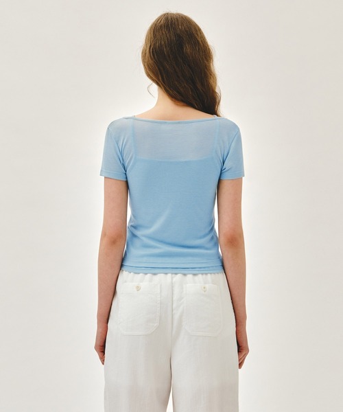 MARITHE + FRANCOIS GIRBAUD(マリテフランソワジルボー)の「W SMALL CLASSIC LOGO SLEEVELESS LAYERED TEE(Tシャツ/カットソー・レディース・ライトグレー/スカイブルー・SMALL/MEDIUM)」の17枚目の写真
