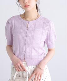 プリーツブリーズ半袖カーディガン&フレンチスリーブセーター