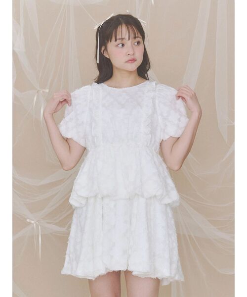 merry jenny(メリージェニー)の「バルーンパフミニワンピース(ワンピース・レディース・ブラック/ブルー/オフホワイト・FREE)」の14枚目の写真