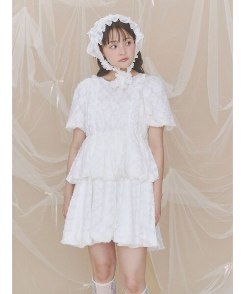 merry jenny(メリージェニー)の「バルーンパフミニワンピース(ワンピース・レディース・ブラック/ブルー/オフホワイト・FREE)」の15枚目の写真