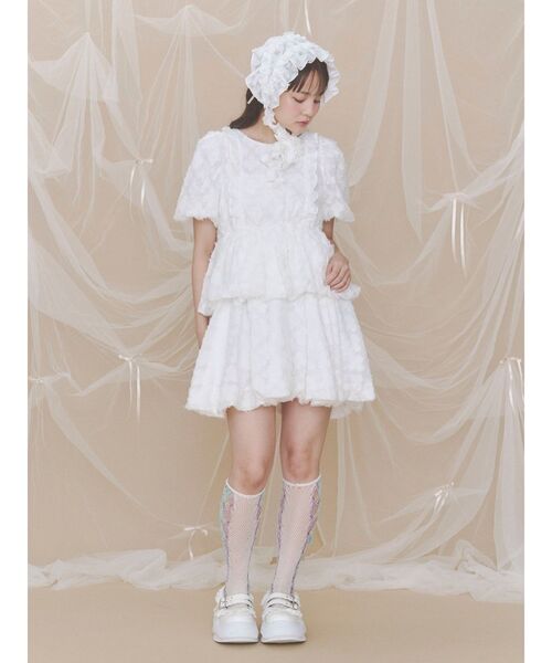 merry jenny(メリージェニー)の「バルーンパフミニワンピース(ワンピース・レディース・ブラック/ブルー/オフホワイト・FREE)」の19枚目の写真