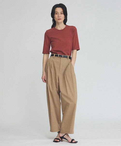 qualite(カリテ)の「【接触冷感】タイプライター タックバレルパンツ(その他パンツ・レディース・モカ/チャコールグレー・36/38)」の16枚目の写真