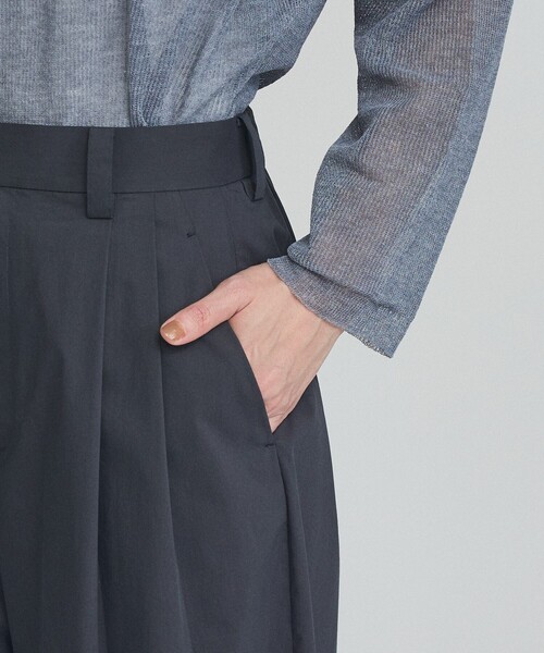qualite(カリテ)の「【接触冷感】タイプライター タックバレルパンツ(その他パンツ・レディース・モカ/チャコールグレー・36/38)」の14枚目の写真
