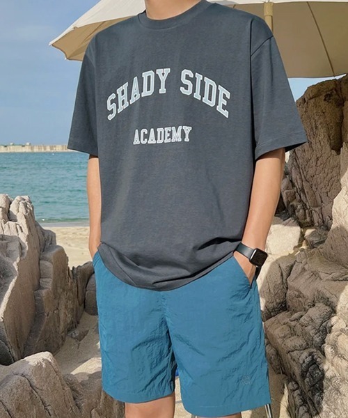 NOWLE(ノウル)の「【NOWLE】アーチカレッジロゴ半袖Tシャツ / レトロアメカジ シャディサイドグラフィック クラシックトップス(Tシャツ/カットソー・メンズ・チャコール/アッシュ・X-LARGE/LARGE/MEDIUM)」の17枚目の写真