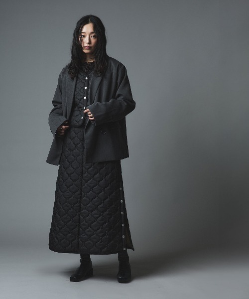 W:Huku(フーク)の「オニオン キルト コンパクト インナーダウン カーディガン / Onion Quilt Compact Cardigan(ブルゾン・レディース・カーキ/ブラック/ライトベージュ・L/M)」の20枚目の写真