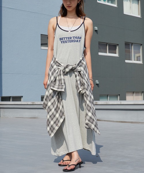 Chick(チック)の「Printed Maxi-Length Camisole Dress / プリントデザイン マキシ丈 キャミソールワンピース きれいめ カジュアル 韓国 レディース コットン 2026年 夏 夏服(ワンピース・レディース・ネイビー/グレー/ピンク/グリーン・FREE)」の11枚目の写真