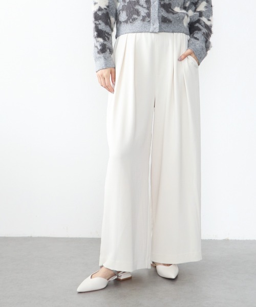 Jines（ジネス）の「ハイストレッチカルゼワッシャーパンツ（スラックス・レディース・ブラック/オフホワイト/チャコールグレー/ベージュ・38）」の10枚目の写真