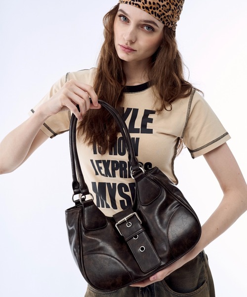 BENUA(ベヌア)の「Vintage buckle shoulder bag - ヴィンテージバックルショルダーバッグ -(ハンドバッグ・レディース・ブラウン/ブラック/グリーン・FREE)」の20枚目の写真