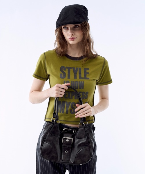 BENUA(ベヌア)の「Vintage buckle shoulder bag - ヴィンテージバックルショルダーバッグ -(ハンドバッグ・レディース・ブラウン/ブラック/グリーン・FREE)」の6枚目の写真