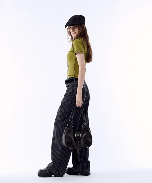 BENUA(ベヌア)の「Vintage buckle shoulder bag - ヴィンテージバックルショルダーバッグ -(ハンドバッグ・レディース・ブラウン/ブラック/グリーン・FREE)」の15枚目の写真