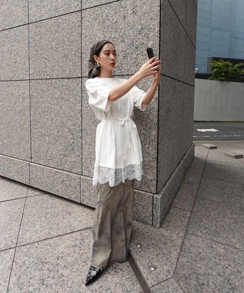 Ameri（アメリ）の「GRUNGE STRETCH SKIRT（スカート・レディース・カーキ/ブラック・SMALL/MEDIUM）」の19枚目の写真