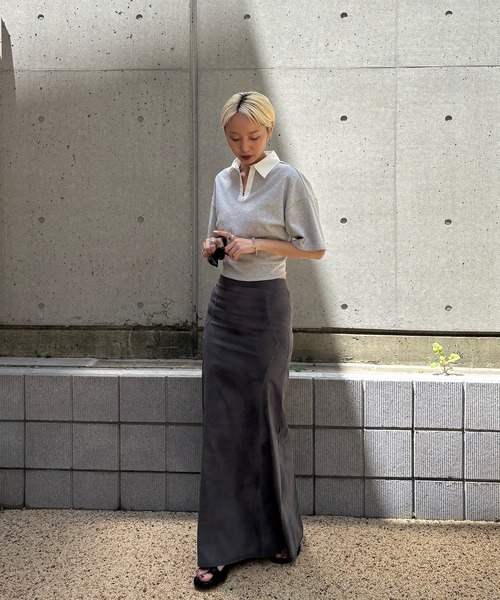 Ameri（アメリ）の「GRUNGE STRETCH SKIRT（スカート・レディース・カーキ/ブラック・SMALL/MEDIUM）」の12枚目の写真