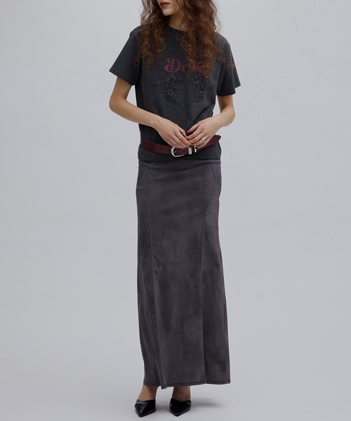 Ameri（アメリ）の「GRUNGE STRETCH SKIRT（スカート・レディース・カーキ/ブラック・SMALL/MEDIUM）」の6枚目の写真