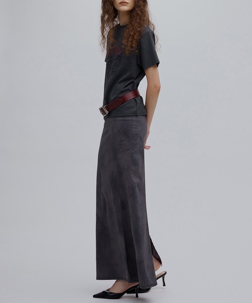 Ameri（アメリ）の「GRUNGE STRETCH SKIRT（スカート・レディース・カーキ/ブラック・SMALL/MEDIUM）」の7枚目の写真